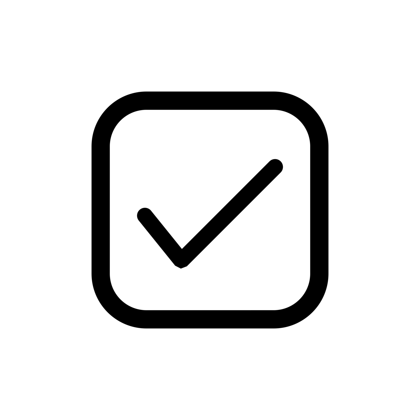 A black outline of a light bulb, representing the idea of creativity, innovation, or new thoughts.